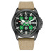 Awarder Embroidery Black-Green Khaki Automatic 10ATM