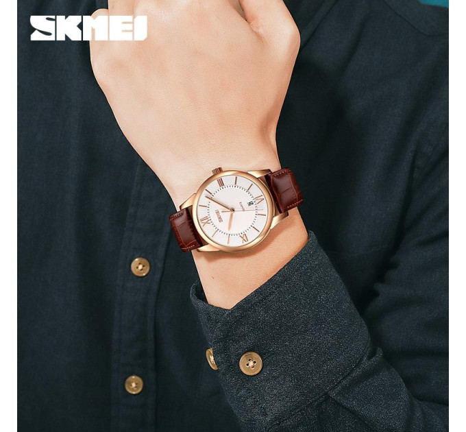Skmei 9261BNSI Brown-Silver