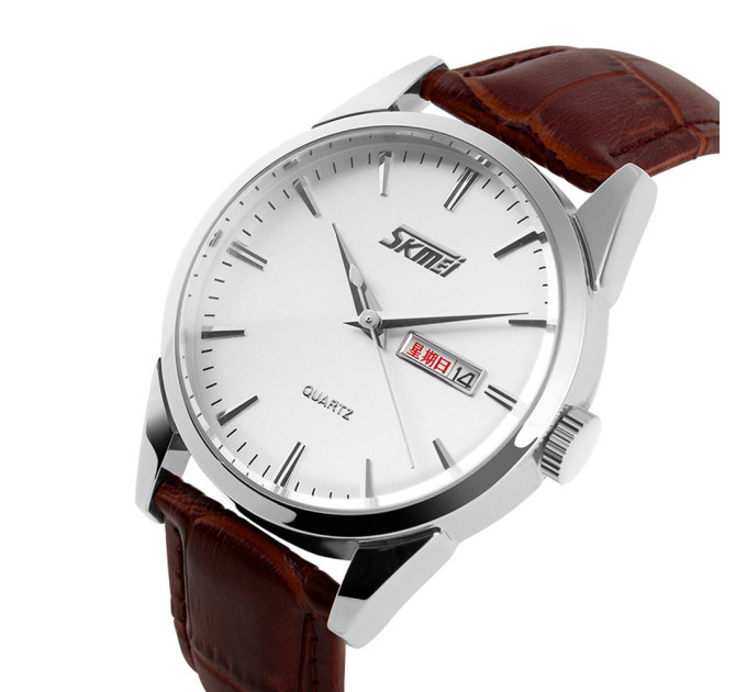 Skmei 9073SIWT-B Silver-White men SALE
