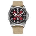 Awarder Embroidery Silver-Red Khaki Battery 10ATM