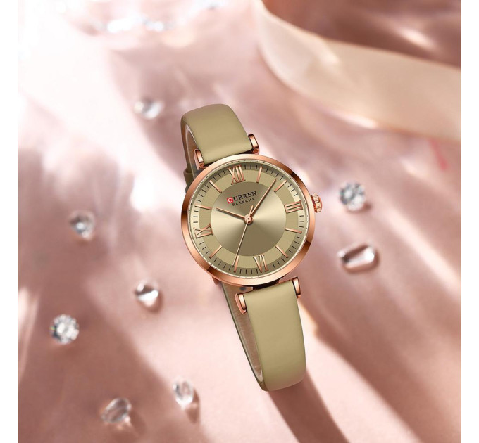 Сurren 9079 Rose Gold-Khaki