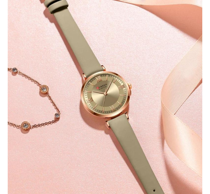Сurren 9079 Rose Gold-Khaki