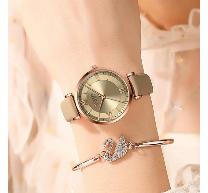 Сurren 9079 Rose Gold-Khaki