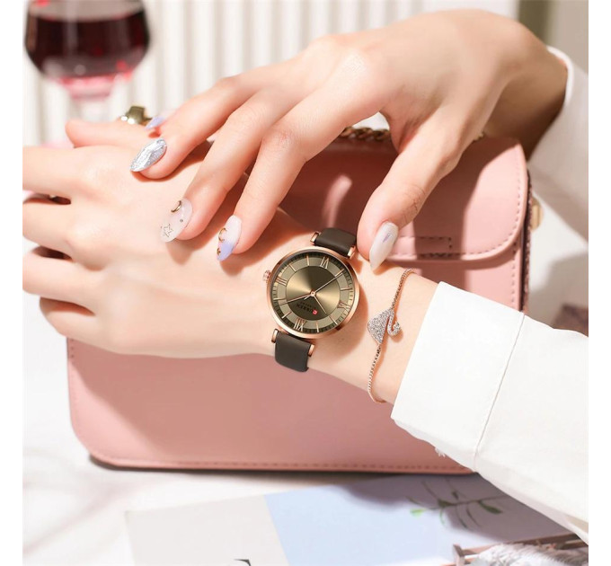 Сurren 9079 Rose Gold-Coffee