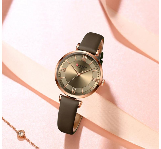 Сurren 9079 Rose Gold-Coffee