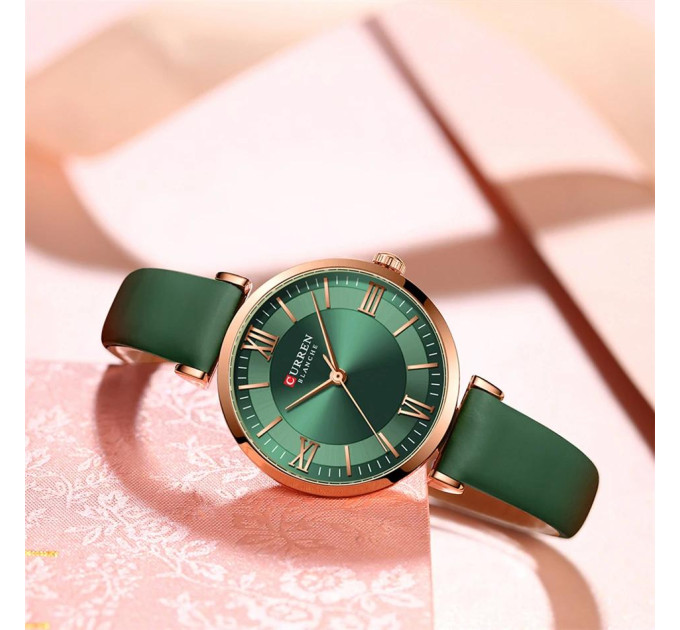 Сurren 9079 Rose Gold-Dark Green