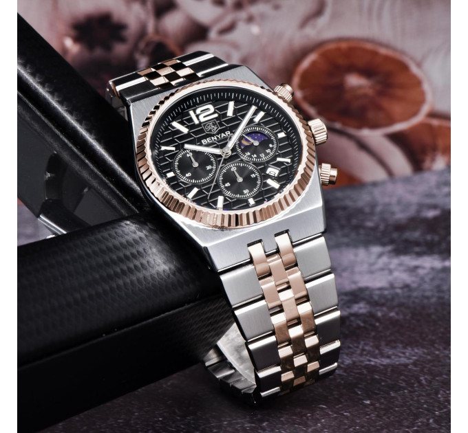 Benyar BY-5225 Silver-Rose Gold-Black