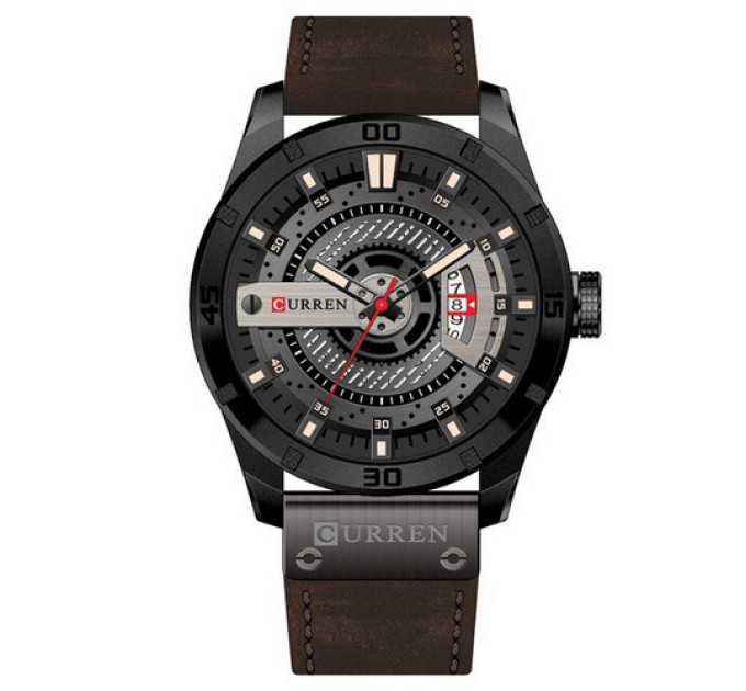 Curren 8301 Black-Dark Brown