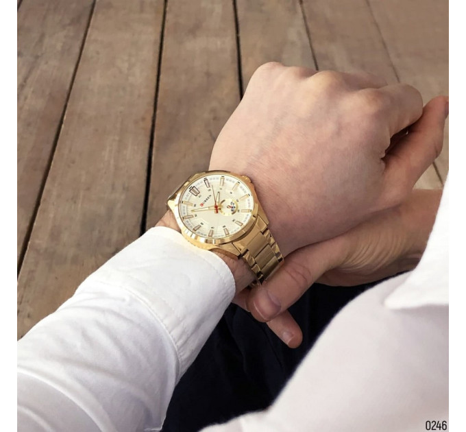 Curren 8372 Gold-White