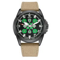 Awarder Embroidery Black-Green Khaki Battery 10ATM