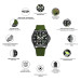 Awarder Embroidery Black-Green Khaki Battery 10ATM