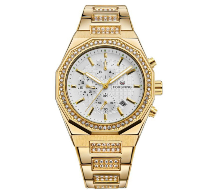 Forsining 8314 Gold-White Steel