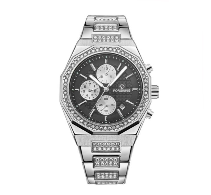 Forsining 8314 Silver-Black Steel