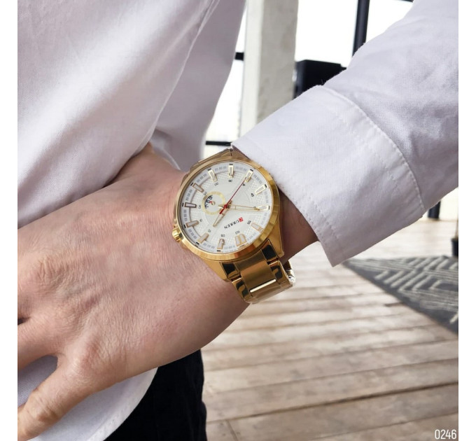 Curren 8372 Gold-White