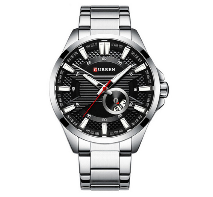 Curren 8372 Silver-Black