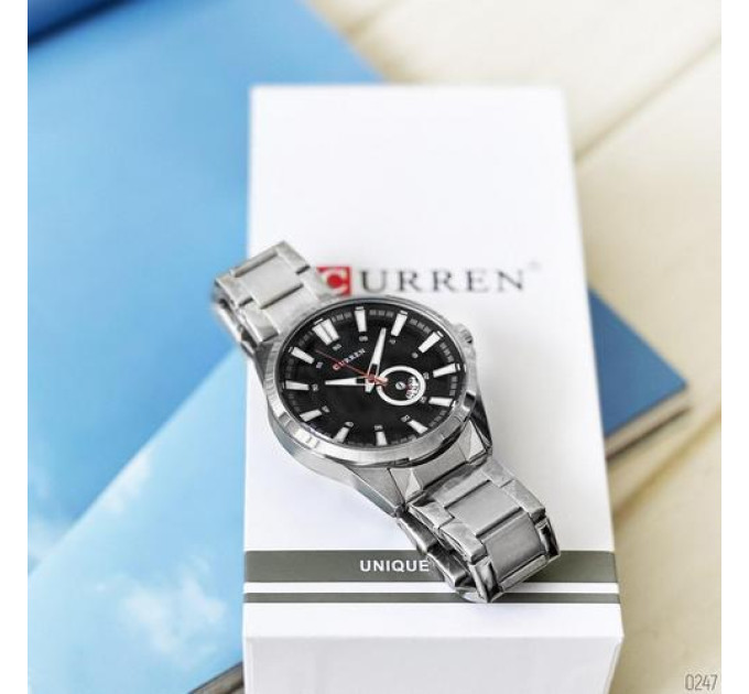 Curren 8372 Silver-Black
