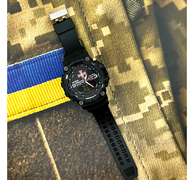 Patriot 001RDZSU ЗСУ Чорні з червоним + Коробка.