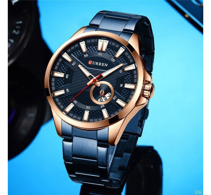 Curren 8372 Blue-Cuprum