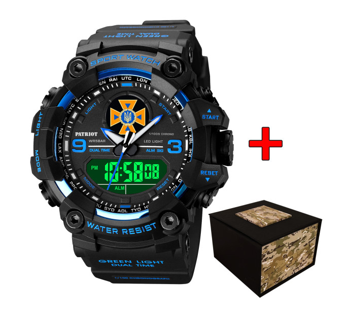 Patriot 001BUDSNS ДСНС Чорні з синім + Коробка.
