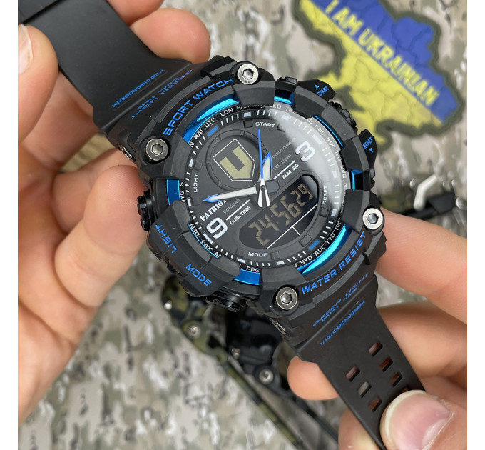 Patriot 001BUTRO ТРО Чорні з синім + Коробка