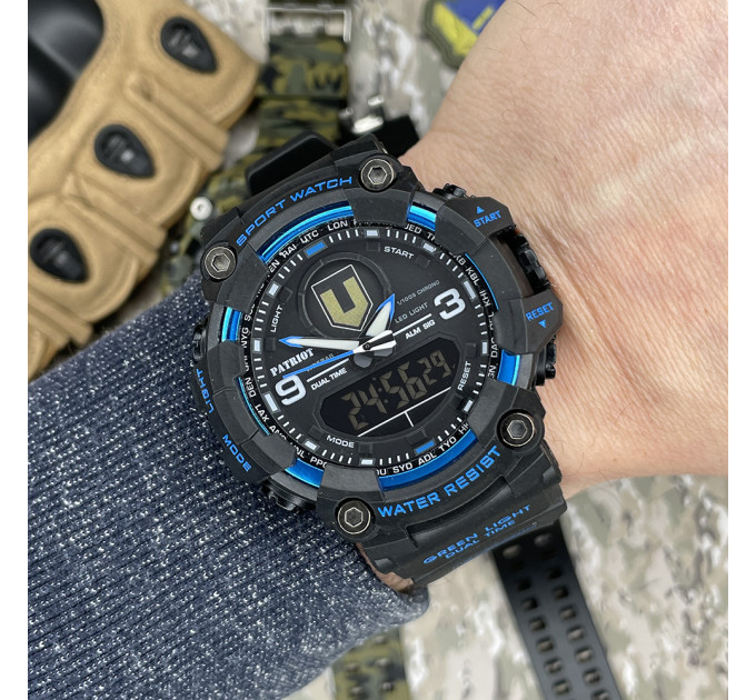 Patriot 001BUTRO ТРО Чорні з синім + Коробка