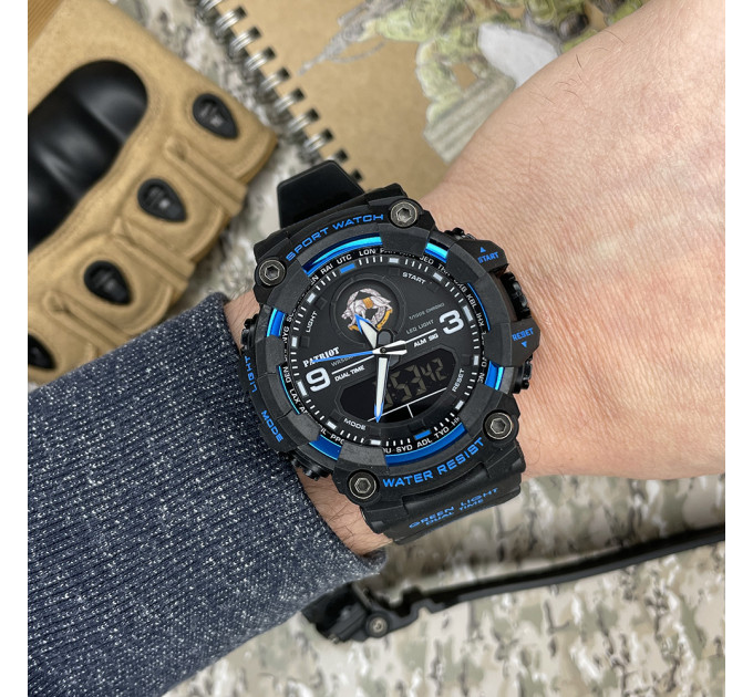 Patriot 001BUTRO ТРО Чорні з синім + Коробка