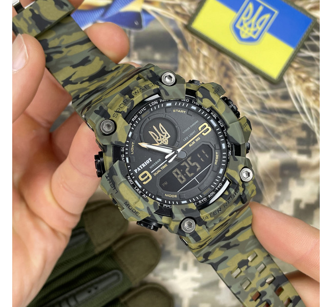Patriot 001CMGRUAGD Тризуб золото Зелений камуфляж + Коробка.