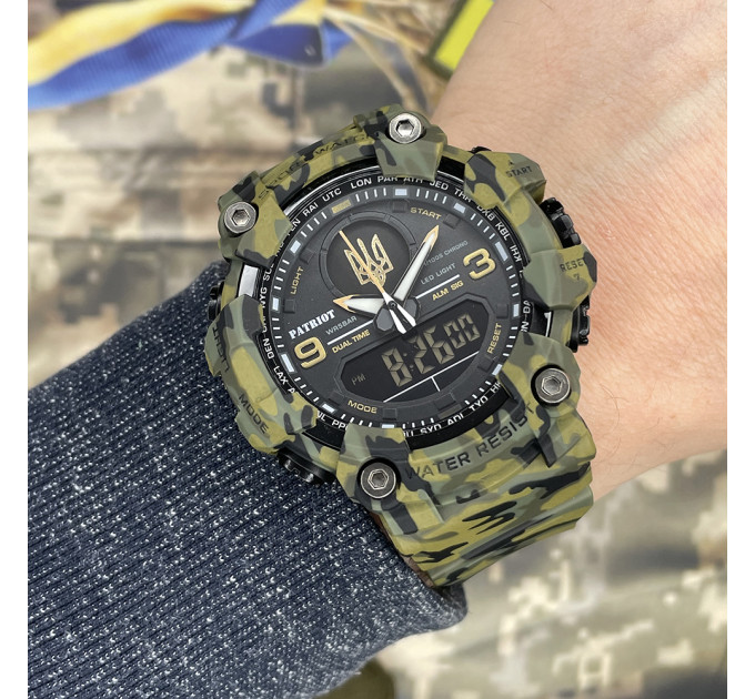 Patriot 001CMGRUAGD Тризуб золото Зелений камуфляж + Коробка.