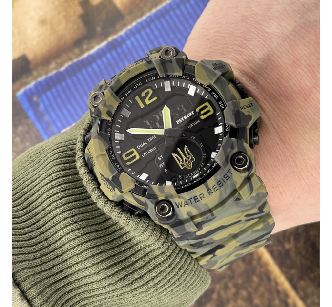 Patriot 001CMGRUAGD Тризуб золото Зелений камуфляж + Коробка.