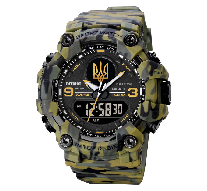 Patriot 001CMGRUAGD Тризуб золото Зелений камуфляж + Коробка.