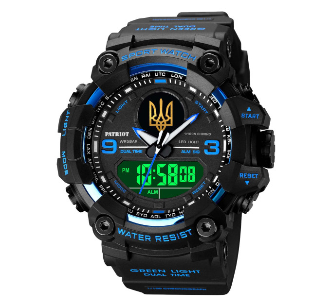 Patriot 001BUUAGD Тризуб золото Чорні з синім. + Коробка.