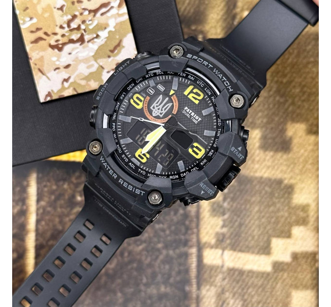 Patriot 002BKUASI Тризуб срібло Чорні + Коробка