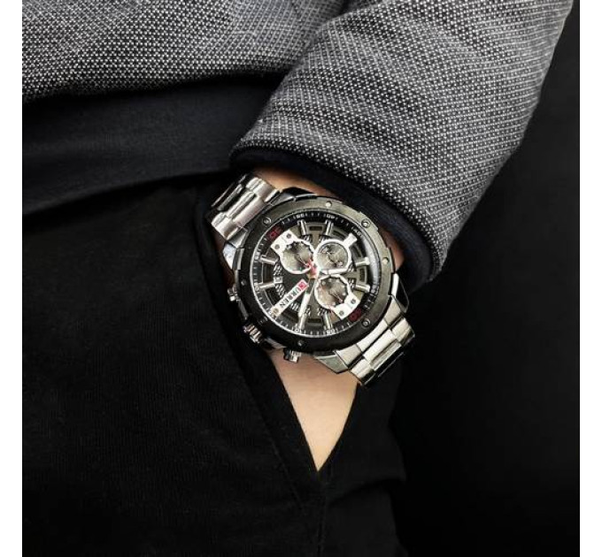 Curren 8336 Silver-Black