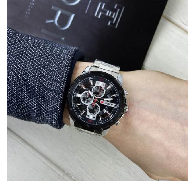 Curren 8336 Silver-Black