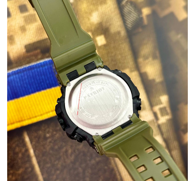 Patriot 002AGUASI Тризуб срібло Зелені + Коробка.