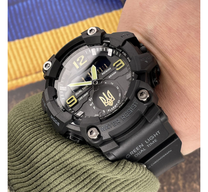 Patriot 003BKUAGD Тризуб золото Чорні + Коробка.