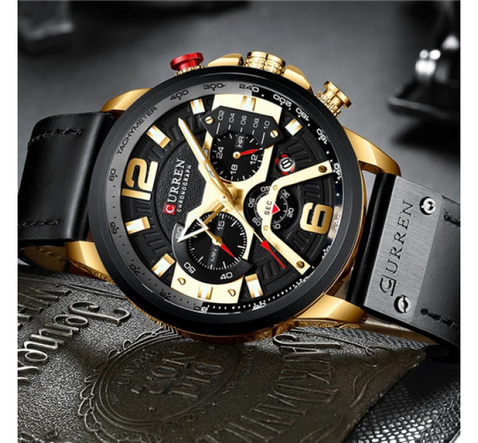 Curren 8329 Black-Gold