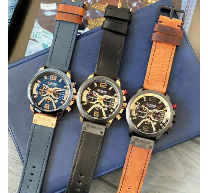 Curren 8329 Black-Gold