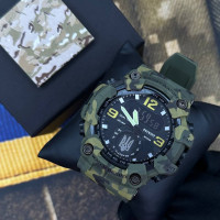 Patriot 004CMGRUASI Тризуб срібло Зелений камуфляж + Коробка.