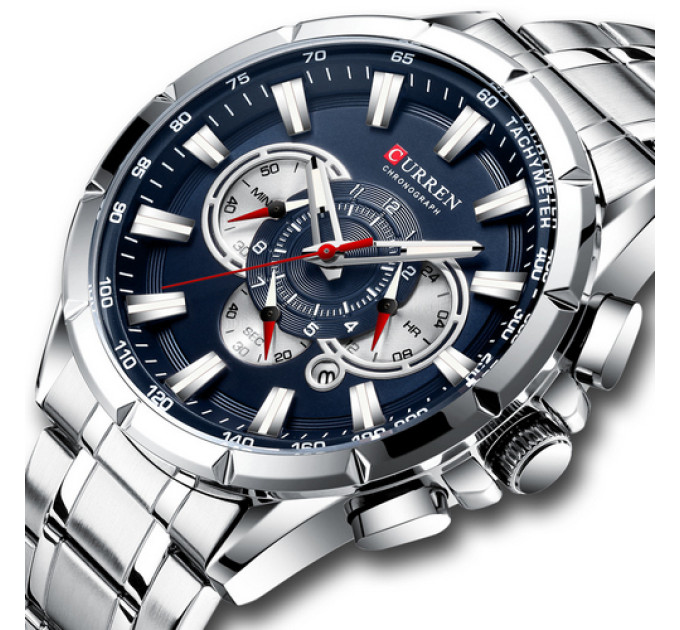 Curren 8363 Silver-Blue