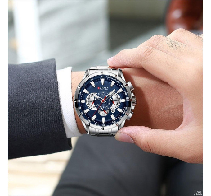 Curren 8363 Silver-Blue
