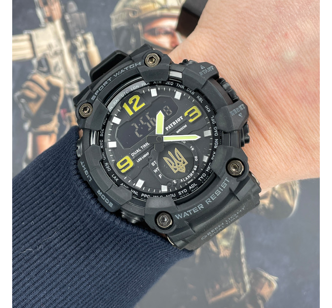 Patriot 004BKUAGD Тризуб золото Чорні + Коробка.