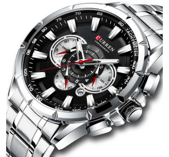 Curren 8363 Silver-Black
