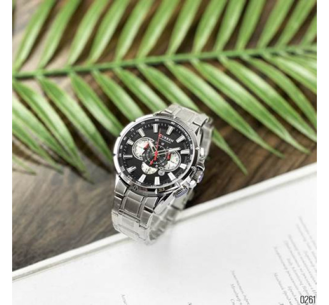 Curren 8363 Silver-Black