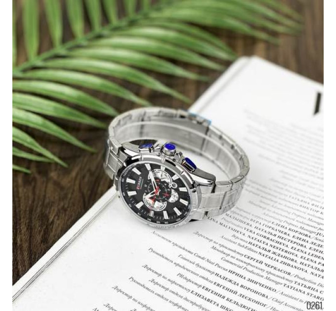 Curren 8363 Silver-Black