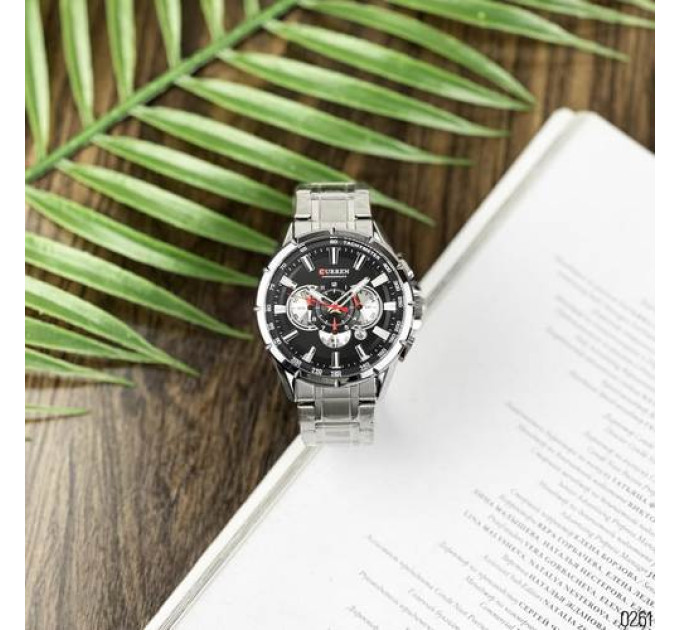Curren 8363 Silver-Black
