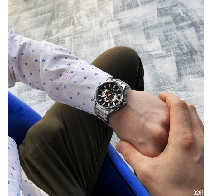 Curren 8363 Silver-Black