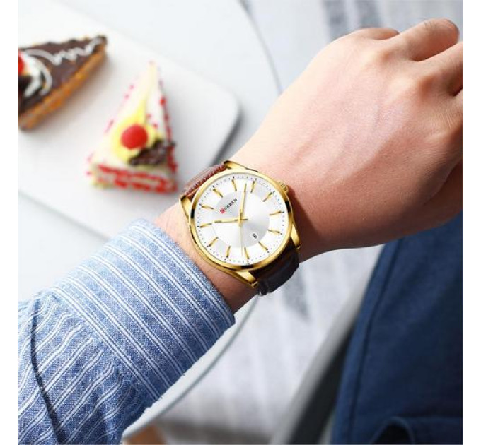 Curren 8365 Brown-Gold-White