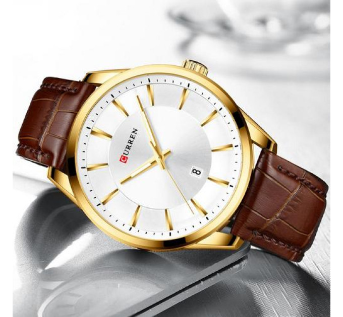 Curren 8365 Brown-Gold-White