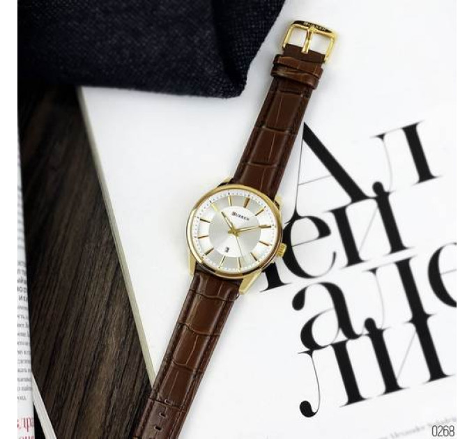 Curren 8365 Brown-Gold-White